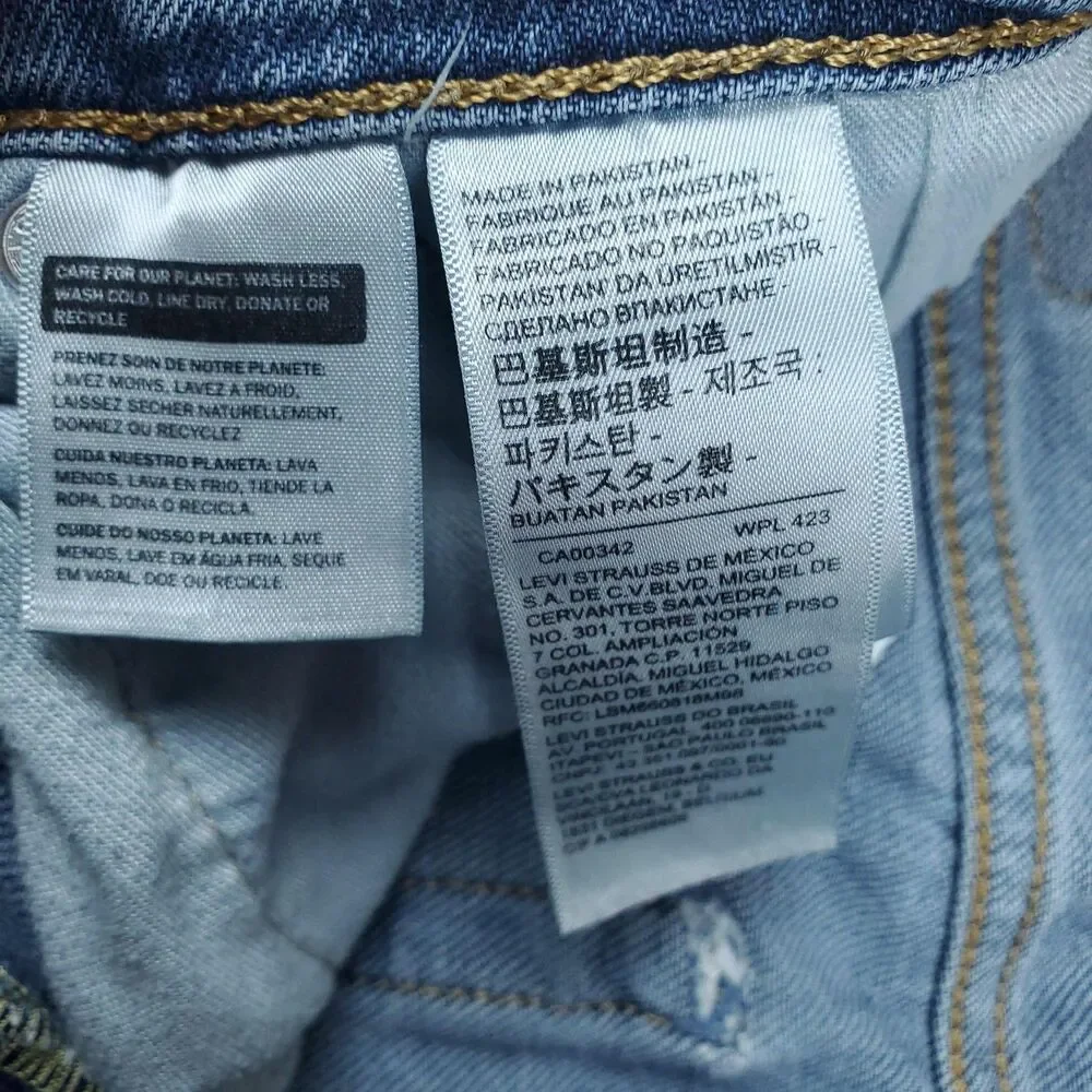 Levis 505 Jeans Mens 36x34 Blue Medium Wash Straight Zip Fly Regular Fit Denim